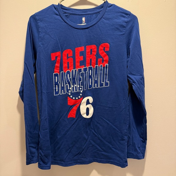Philadelphia 76ers Kids L Basketball Graphic Long Sleeve Shirt NBA Sixers - Picture 1 of 5